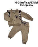 Ocieplany komplet dziewczęcy Myszka z panterką