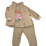 Dziewczęcy komplet 3-częściowy z kamizelką