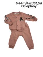 Ocieplany komplet dresowy z misiem - obrazek 2