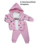 Ocieplany dres 3-częściowy dziewczęcy