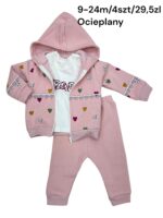 Ocieplany dres 3-częściowy dziewczęcy - obrazek 3