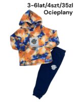 Ocieplany komplet dresowy tie-dye - obrazek 2