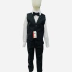 Elegancki komplet chłopięcy z kamizelką i muszką