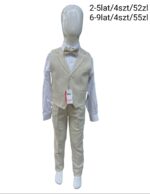 Elegancki komplet chłopięcy z kamizelką i muchą - obrazek 2