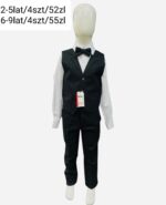 Elegancki komplet chłopięcy z kamizelką i muszką - obrazek 3
