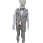 Elegancki komplet chłopięcy z kamizelką i muszką