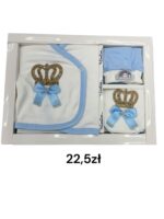 Komplet niemowlęcy 5-częściowy z koroną - obrazek 2