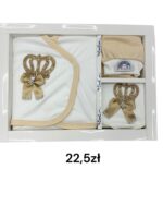 Komplet niemowlęcy 5-częściowy z koroną - obrazek 3