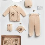 Zestaw niemowlęcy 5-częściowy z koroną